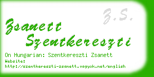 zsanett szentkereszti business card
